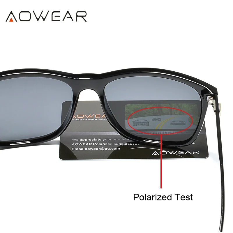 AOWEAR Classic Square Polarized Sunglasses for Men Women Vintage Mirror Sun Glasses Unisex Driving Retro Eyewear Gafas De Sol