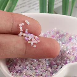 Nuovo!! 1000 pz/borsa 0/15 perle di semi di tubo di vetro ceco crema 1.5mm Mini perle di semi per le donne del mestiere accessori di abbigliamento