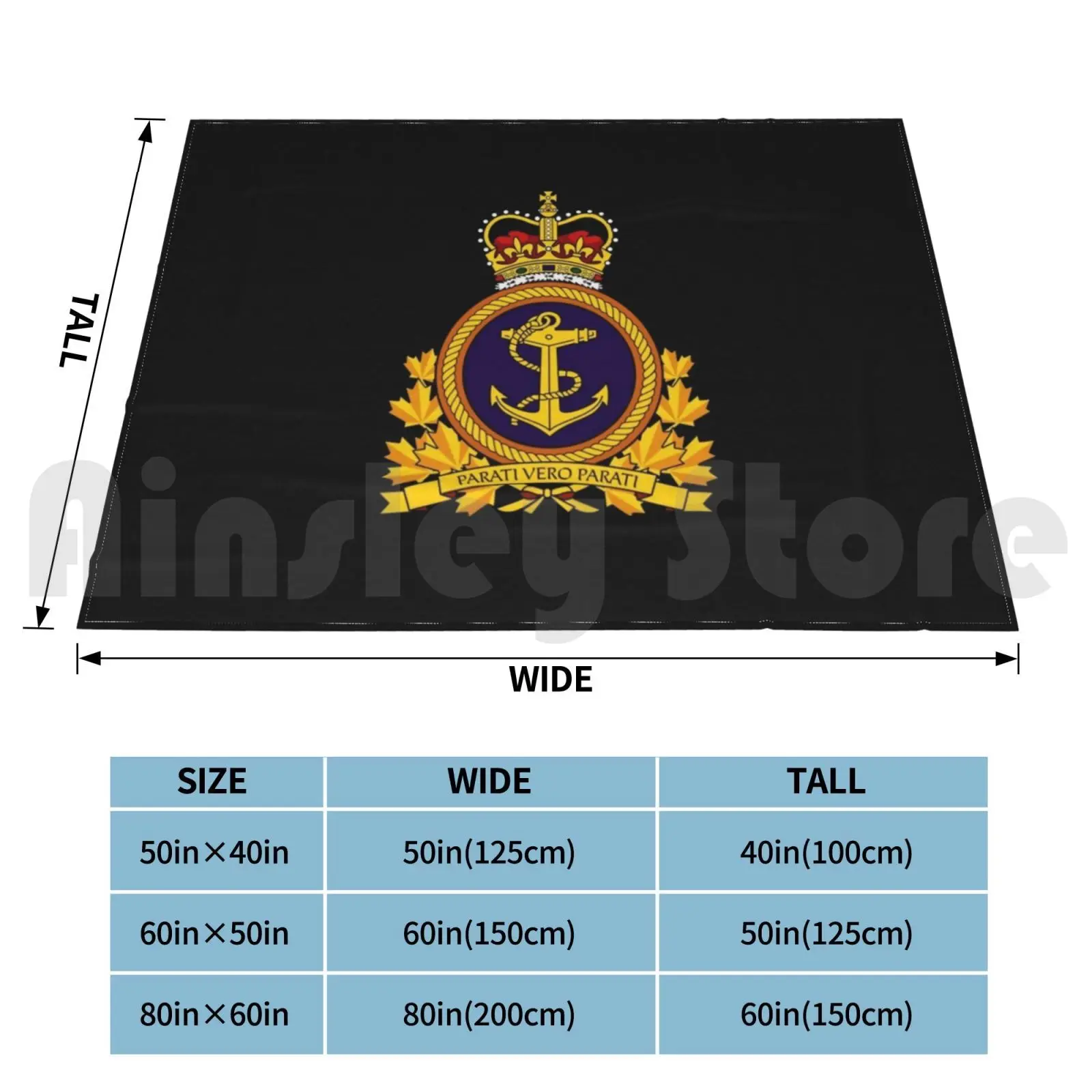 Canada Royal Navy Blanket Fashion Custom Rcn Emblem Canada Royal Navy Royal Navy Command Emblem Canadian Army Army