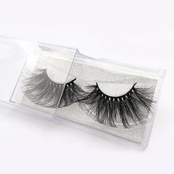 25mm-30mm 5D Lashes Real Mink Fake Eyelashes Super Long Professional Make Up Thick Long Mink Lashes High Volume Lash Extension