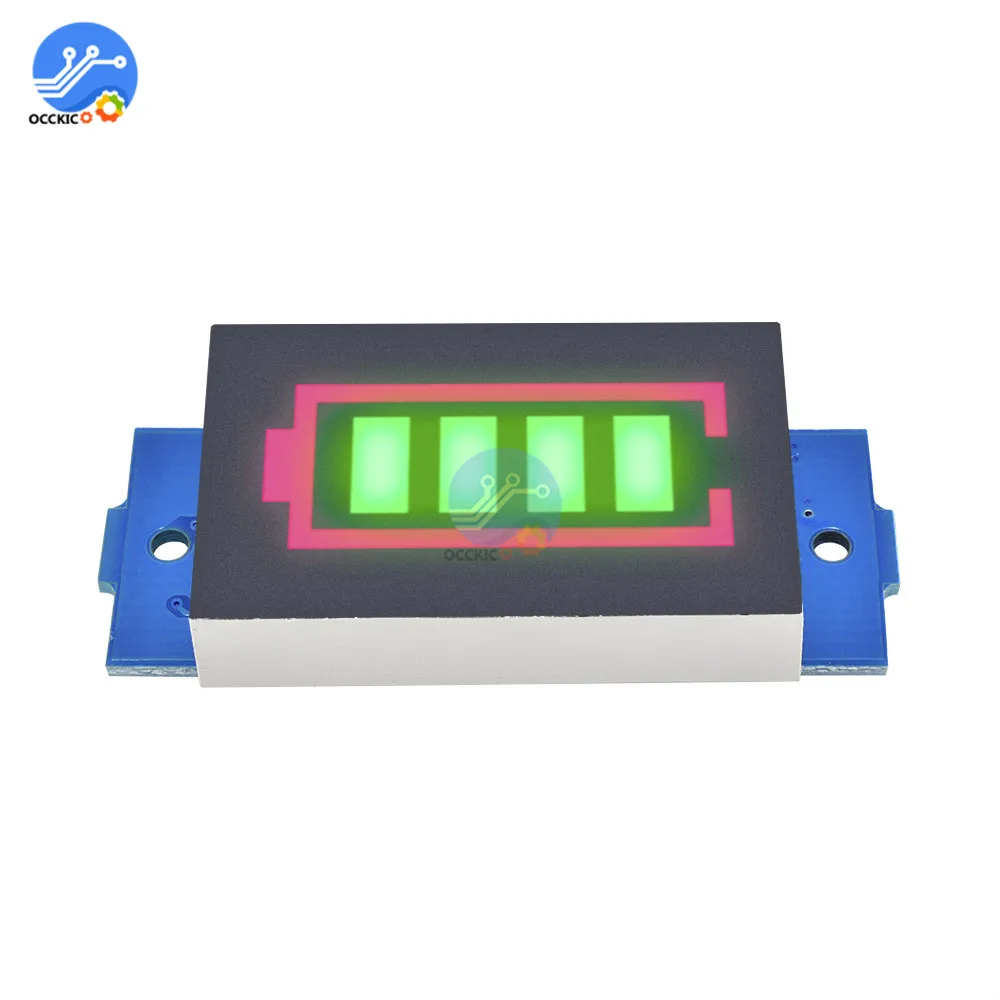 BMS 1S 2S 3S 4S 6S 7S 18650 Lithium Battery Capacity Indicator Green Backlight LED Display Power Bank Charge Accessory