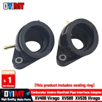 Adaptador de interfaz de tubo de colector de admisión de carburador para Yamaha XV400 XV 400 Virago 91-94 XV535 XV 535 88-01 XV500 XV 500 1992-1998