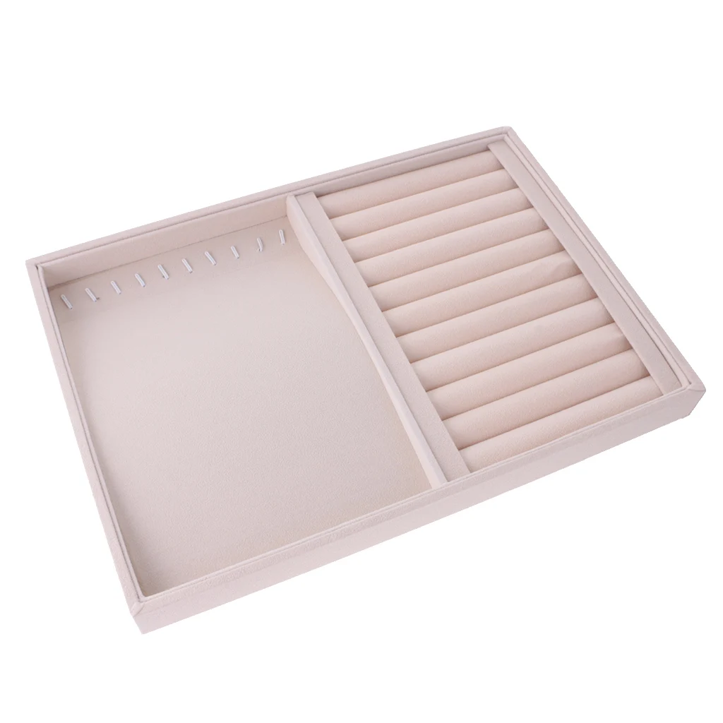 Velvet Jewelry Box Ring Earring Necklace Pendant Bracelet Display Organizer Box Tray Storage Showcase Holder Jewelry Display Cas
