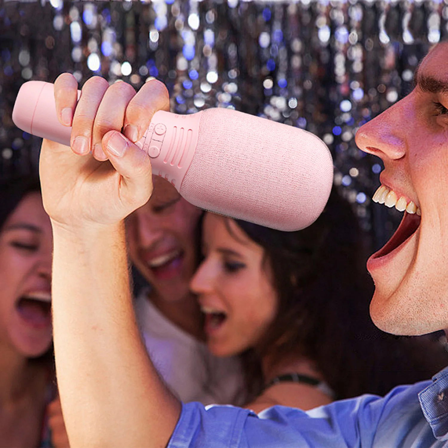 ميكروفون لاسلكي بلوتوث K9 كاريوكي يده مع مكبر صوت بلوتوث 5.0 صدى مكبر الصوت الموسيقى اللاسلكي Mikrofon