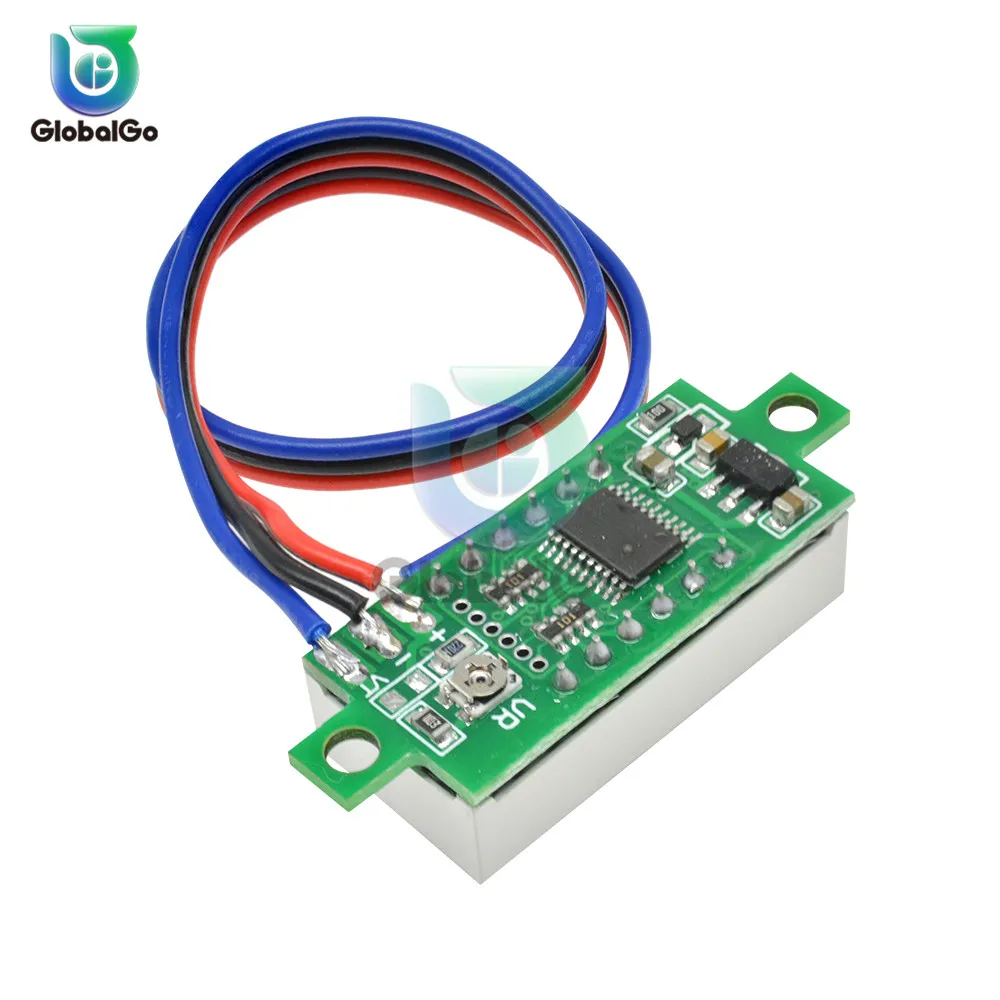 0.36 polegada mini dc led digital voltímetro 0-100v medidor de tensão carro auto motocicleta móvel power tensão tester detector ferramenta 12v