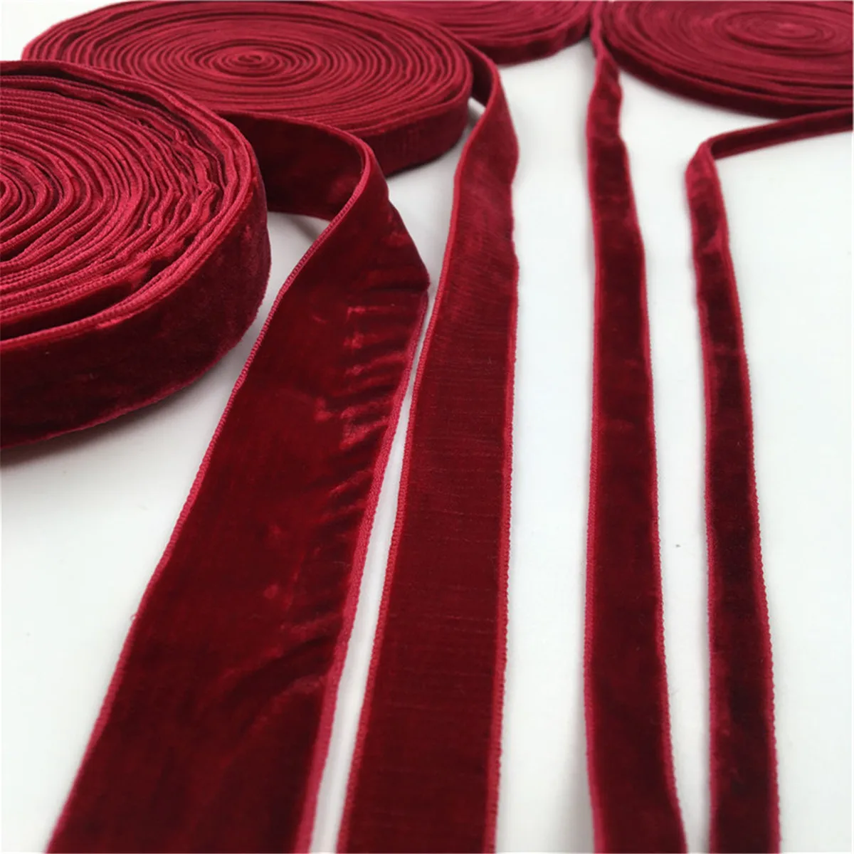 6/9/15/25mm Double Face Nylon Wine Velvet Ribbon Wedding Party Decoration Handmade Gift Wrapping  t DIY Christmas 1/3/5Yards