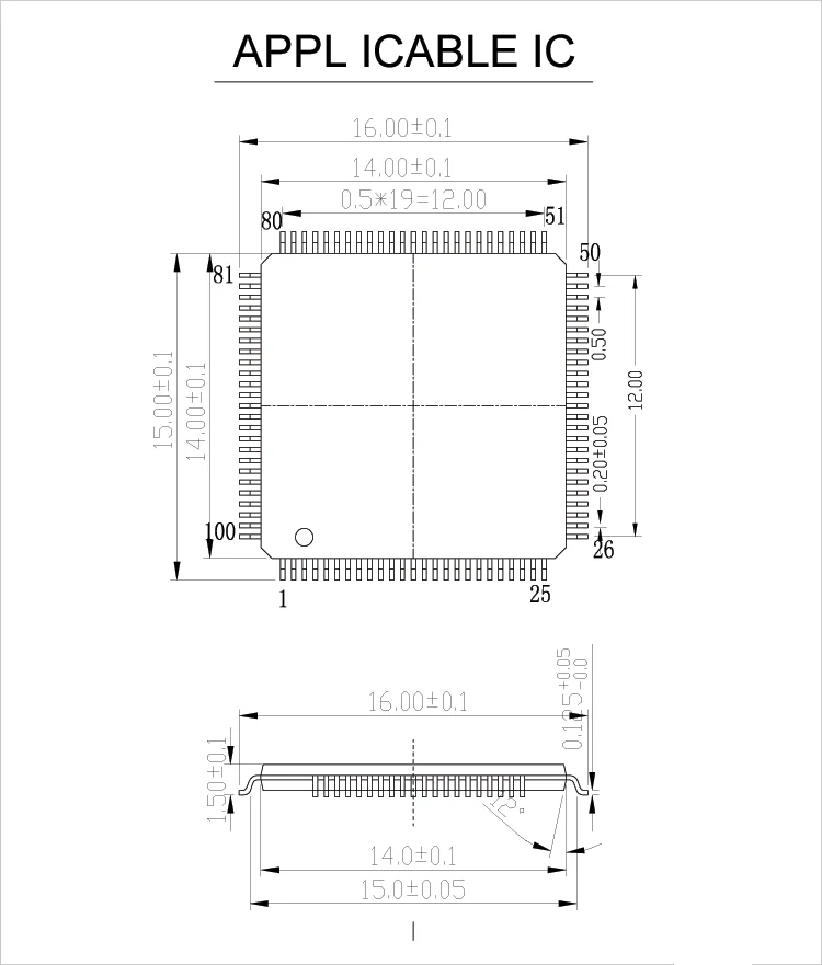 Qfp100 Burning Block Tqfp100 Fqfp100 Test Block Otq-100-0.5-09 Programming Block