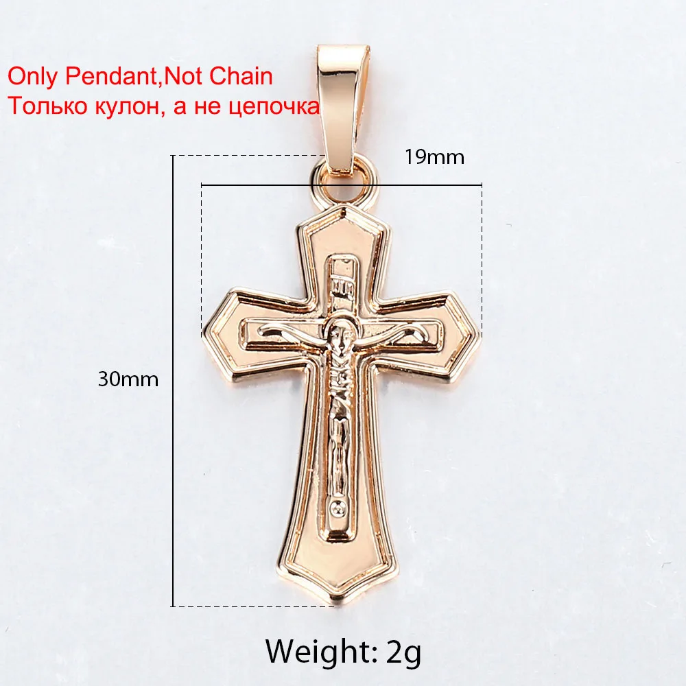 Davieslee 585 Rose Gold Color Pendant Necklace for Women Snail Link Chain Jesus Charm Necklaces Fashion Jewelry Gifts LGP190