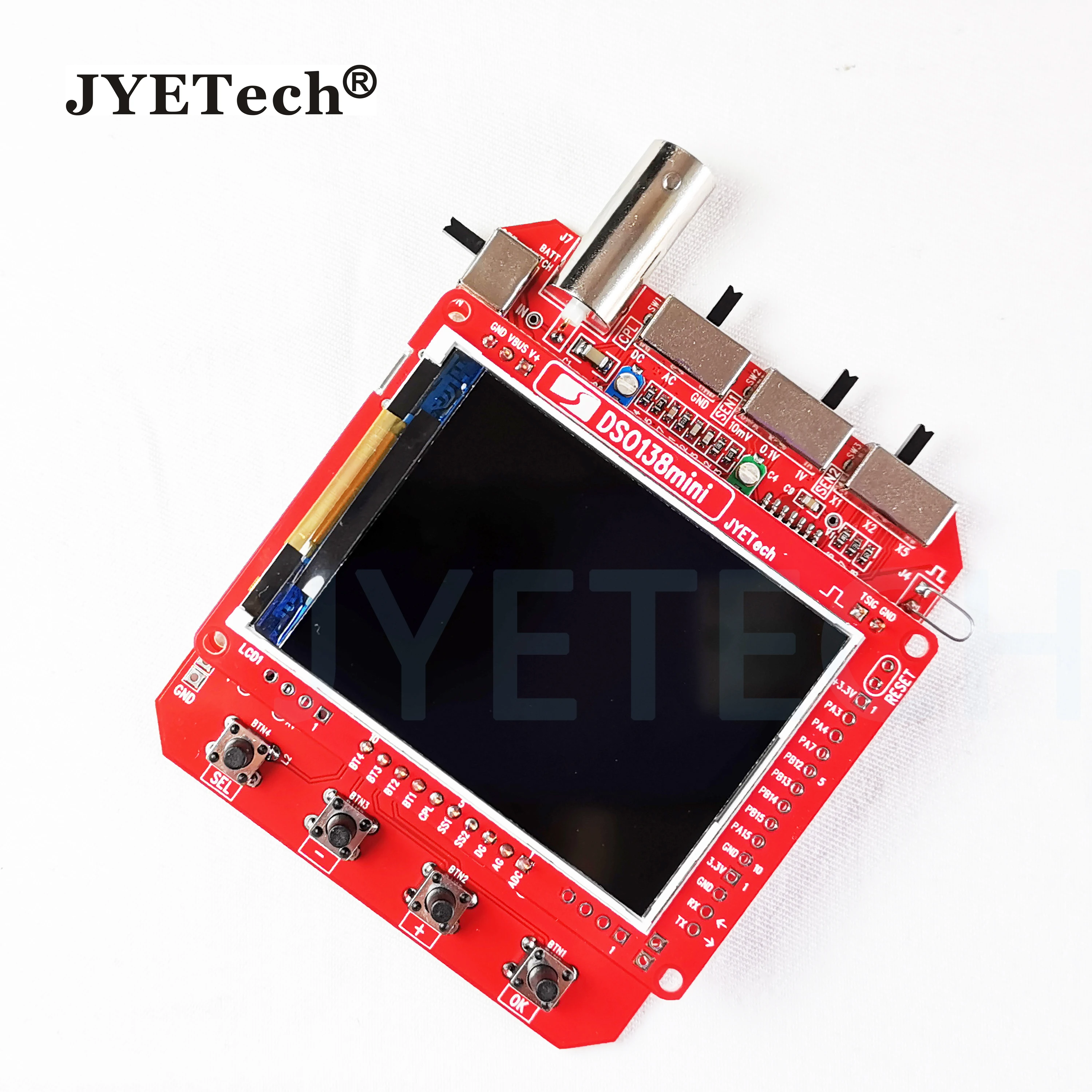 JYETech Original DSO138mini digital oscilloscope assembled including BNC-clip probe  USB oscilloscope output of waveform data