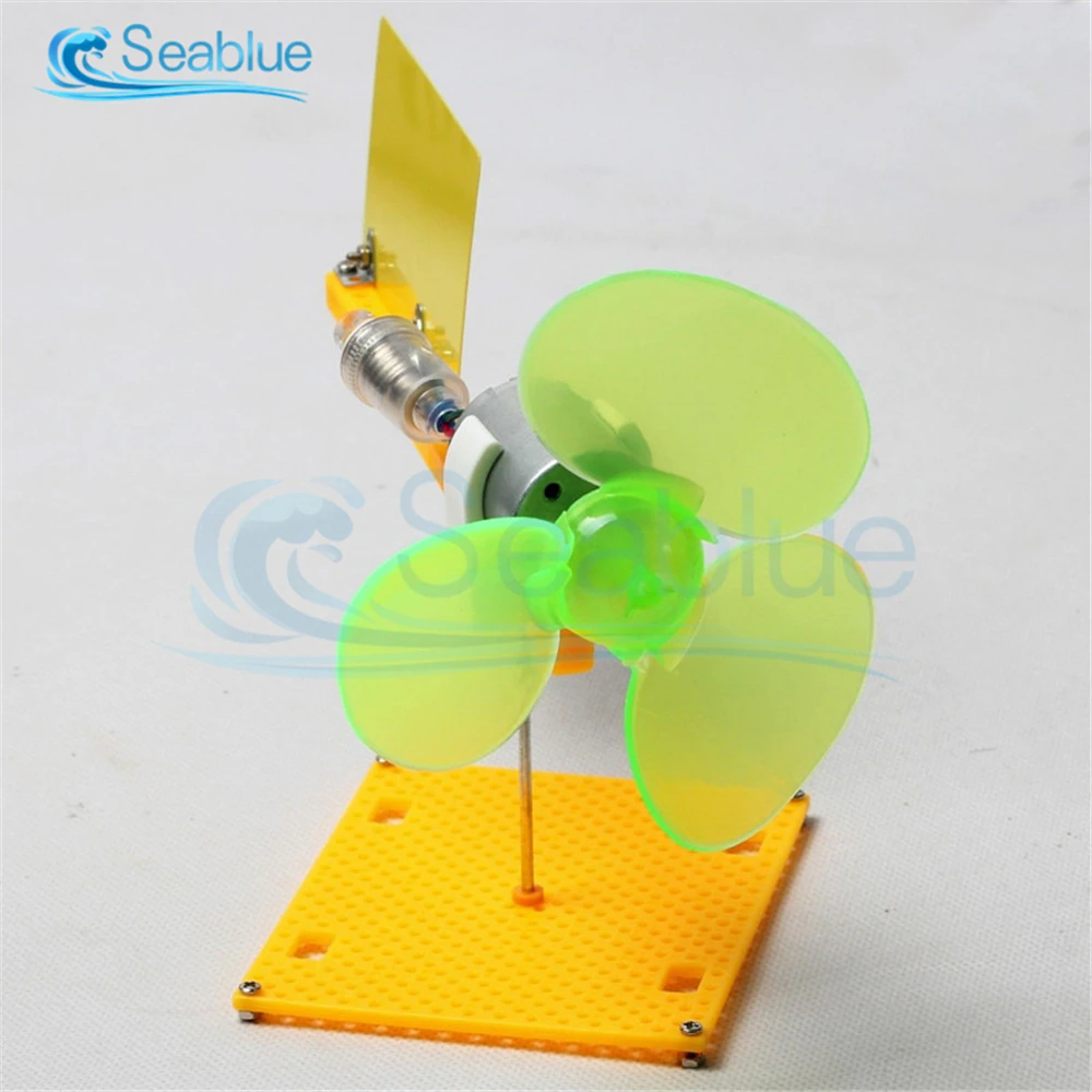 DC 0.1V-18V Micro Wind Turbines Generator Kit Small DC Motor Blades With Holder DIY Project Kit 0.01-0.3A 200-6000 rev/Min