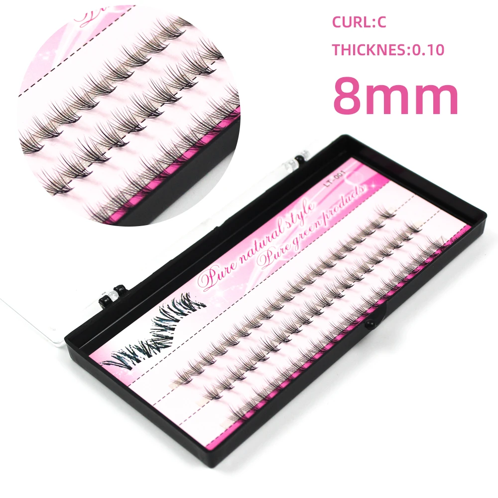 60pcs Individual Cluster Eye Lashes Professional Makeup Grafting Fake False Eyelashes for Eyelash Extensions False Eyelashes Tab