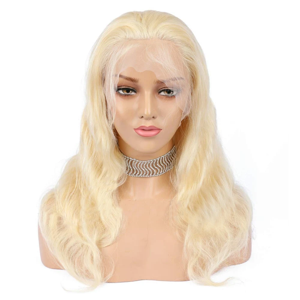 Ash Blonde Human Hair Wig Body Wave 5x5 Silk Base Closure Wig Wavy Virgin European Remy Silk Top Lace Front Wig with Baby Hair