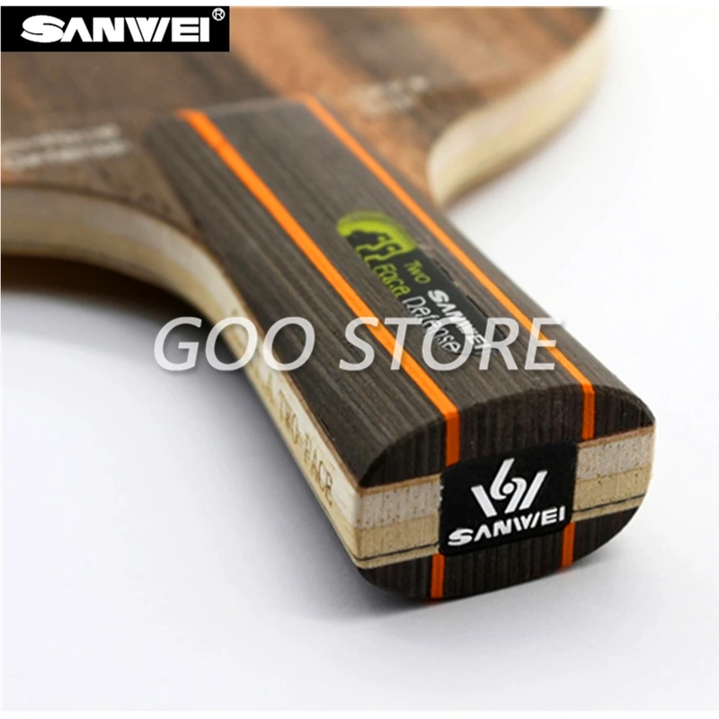 SANWEI Pertahanan Dua Wajah Serangan Pisau Tenis Meja + Pertahanan Kayu Eboni + Permukaan Hinoki Sanwei Ping Pong Raket Dayung Kelelawar