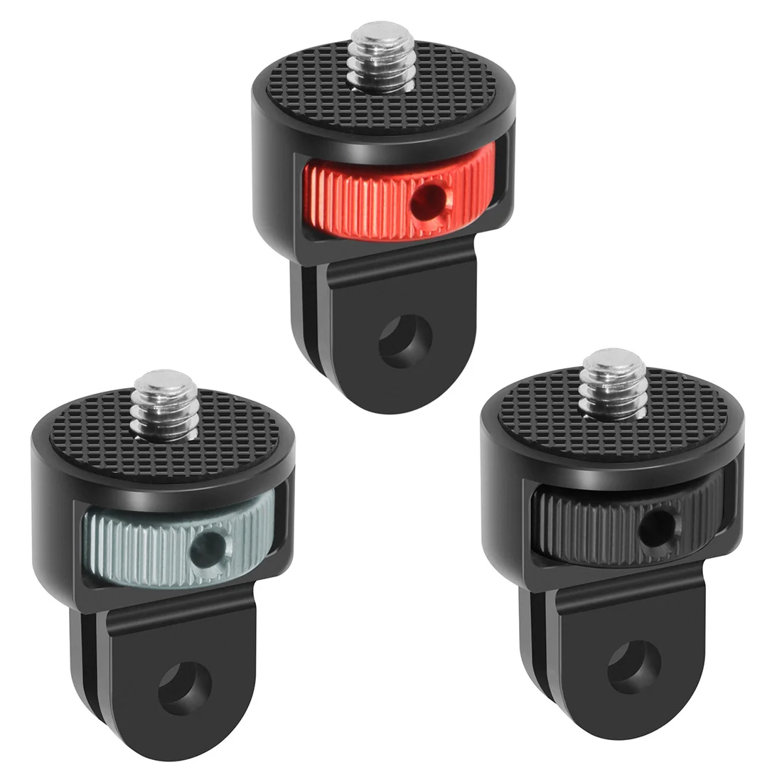 Universal 1/4 Schraube Konverter Halterung Mini Stativ Adapter 360 Schwenkbar mit M5 Rändelschraube für Gopro Hero Insta360 DJI Action Kamera – Detail 4