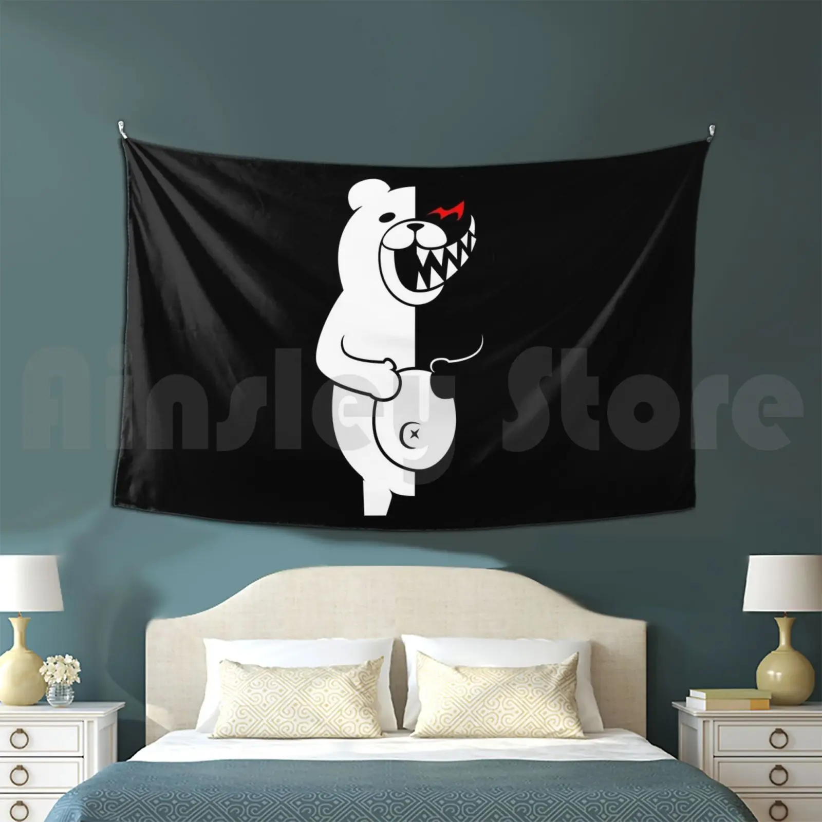 Monokuma Customized Tapestry Monokuma Anime Manga Danganronpa Dangan Ronpa Monobear Saitama