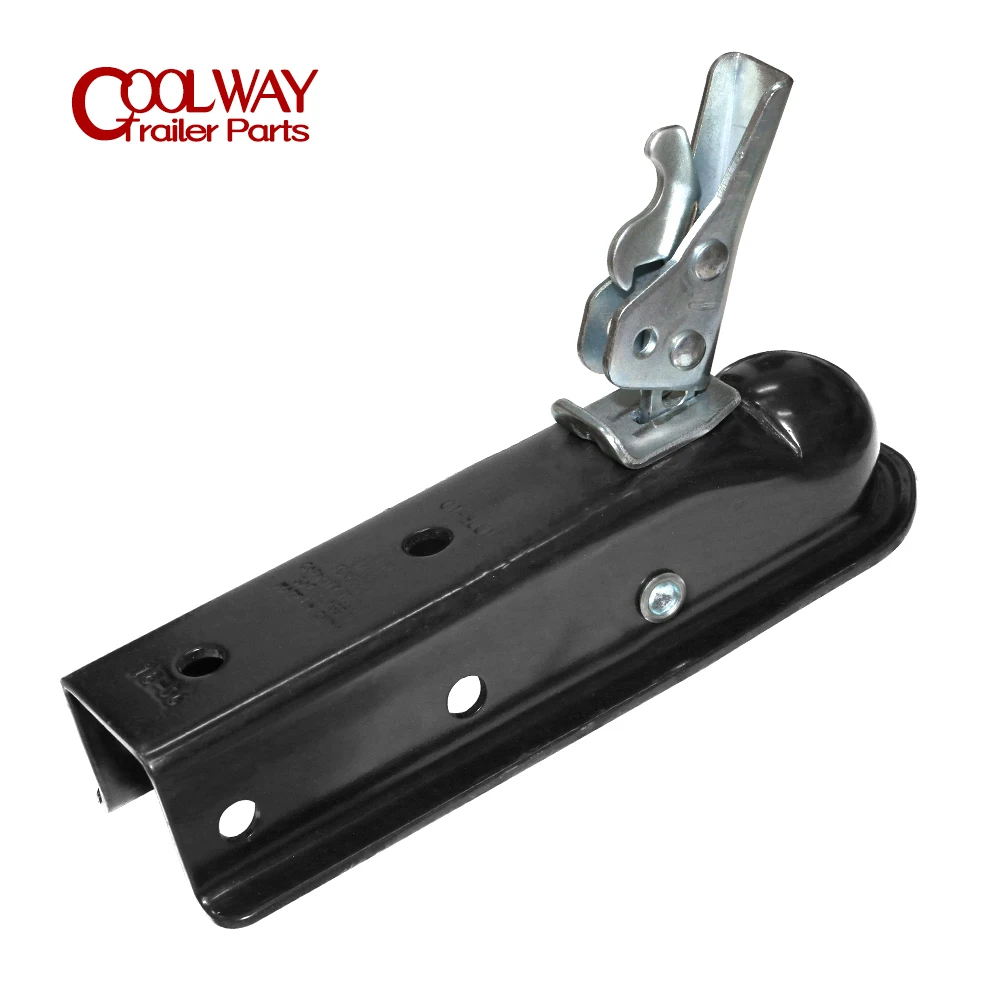 Black Trailer Coupler 2 X 2 Hitch Ball Coupling Straight Tongue 3500 Lbs RV Parts Camper Caravan Accessories
