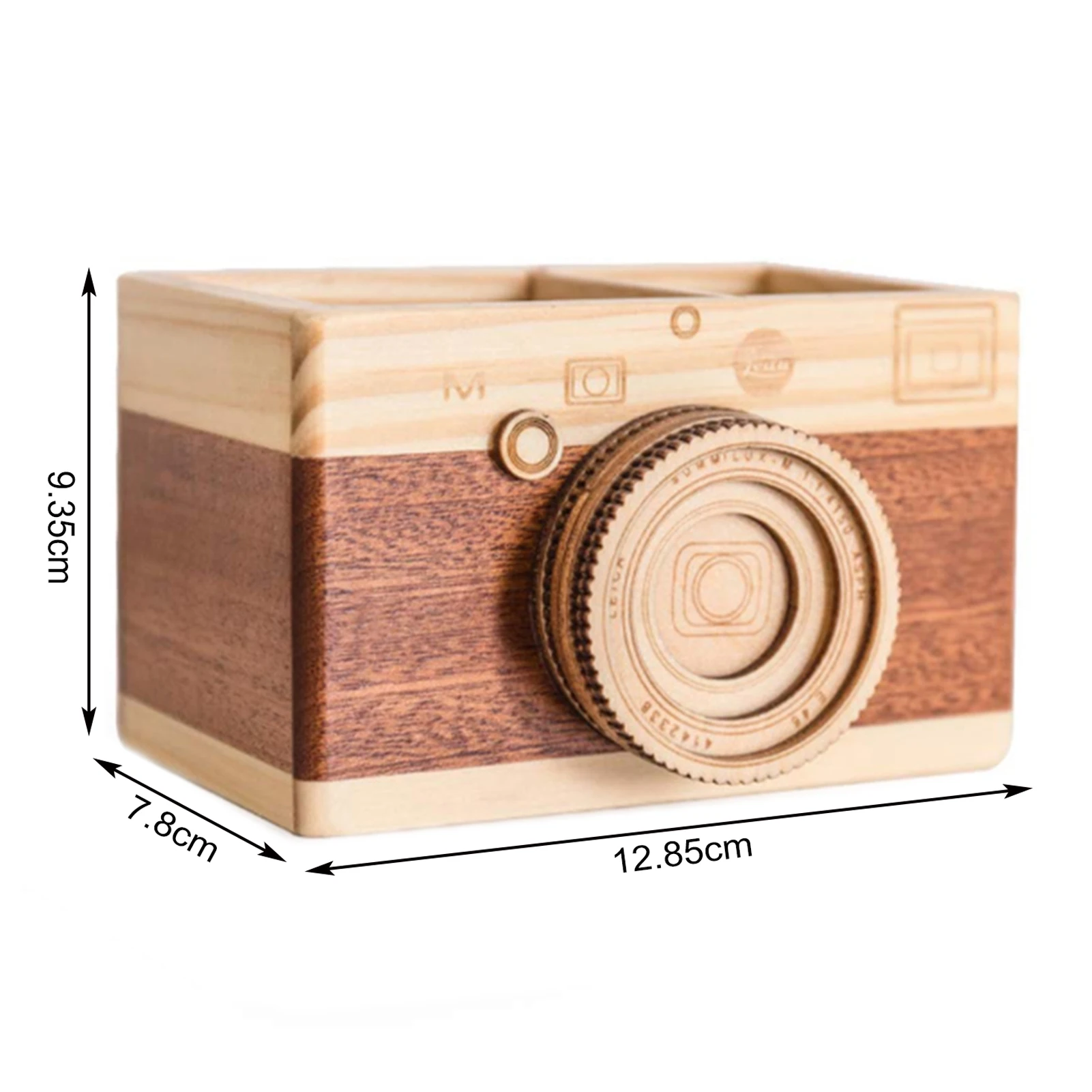 2020 Sharkbang Vintageกล้องปากกาดินสอผู้ถือโต๊ะOrganizerกล่องเก็บสำนักงานโรงเรียนเครื่องเขียน