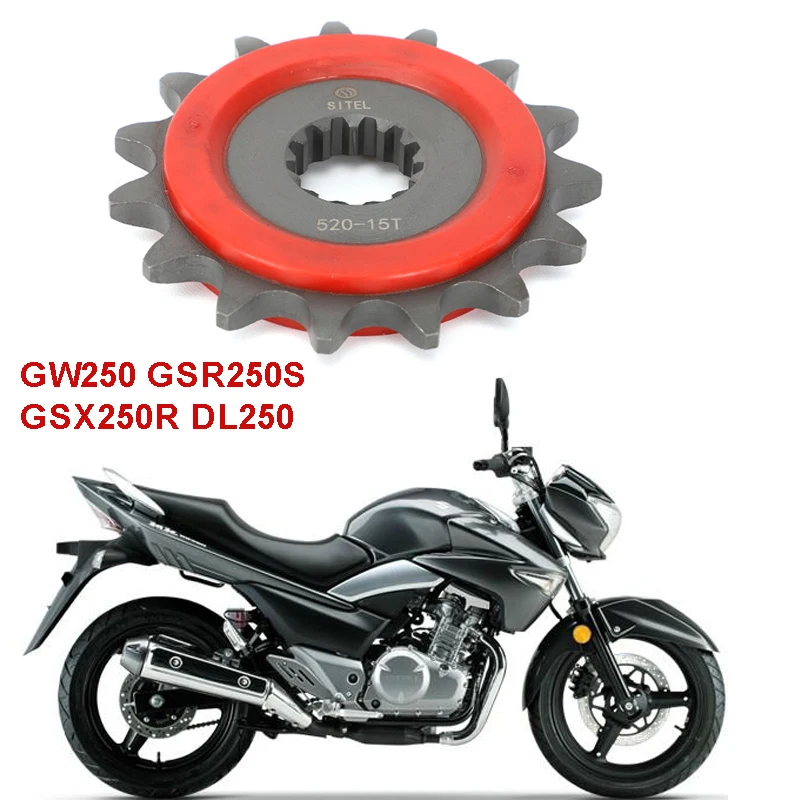 

Front Chain Sprocket 27510-48H10-000 15T For Suzuki Inazuma GW250 GSR250S DL250 GW GSR DL 250