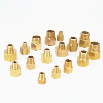 압력 게이지용 황동 파이프 피팅 커넥터 조인트, NPT 암-수 BSP, 공기 가스 연료, 물 229 PSI, 1/8