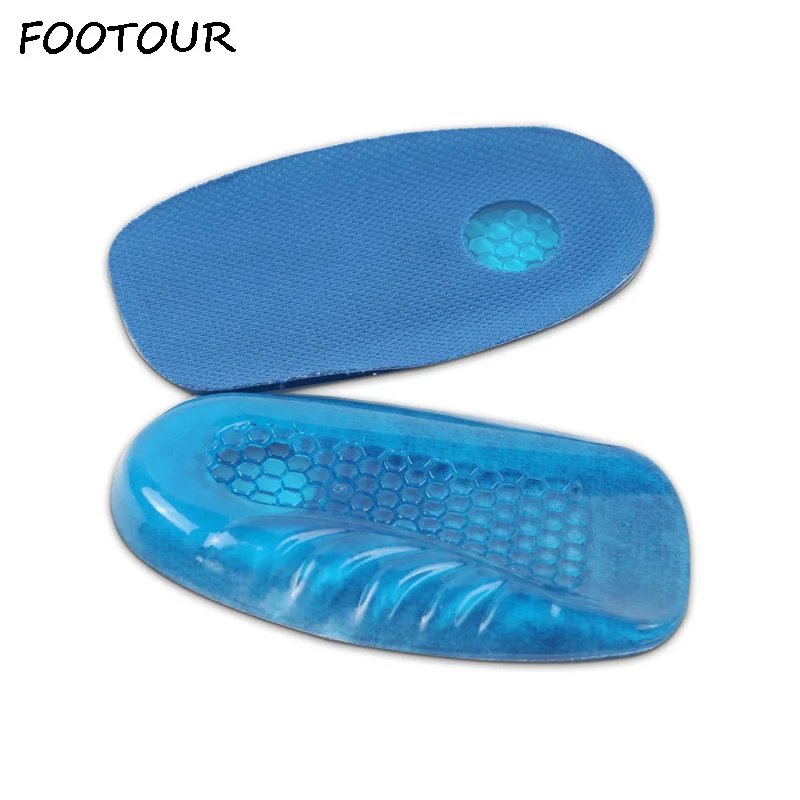 

FOOTOUR Silicone Gel Heel Cushion Insoles Shock Absorbant Heel Pads Shoes Inserts Height Increase Insole Soft Massaging Heel Cup