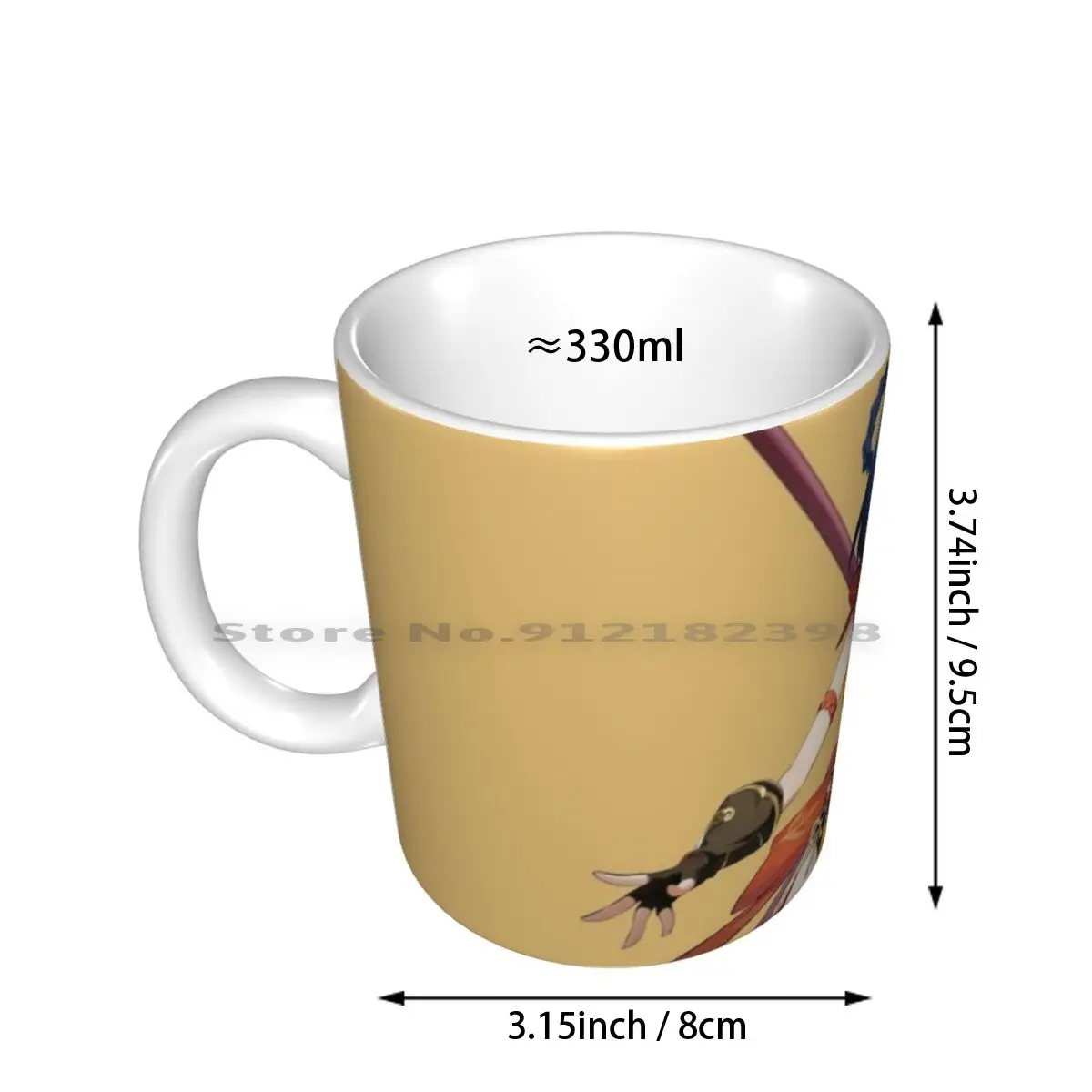 Xiangling-Genshin Impact Peeker Ceramic Mugs Coffee Cups Milk Tea Mug Genshin Impact Diluc Genshin Impact Fishcl Genshin Impact