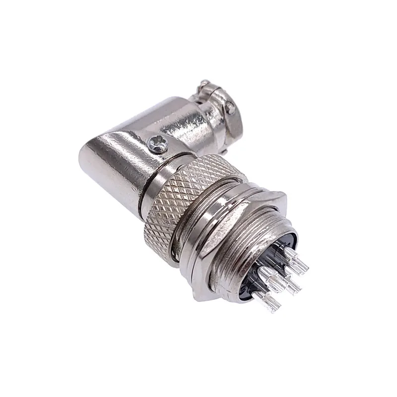 GX16W connector Diam16mm  push-pull Bent connector 2pin3pin4pin5pin6pin7pin8pin9pin10pin 7A125v GX16 Male-Female plug