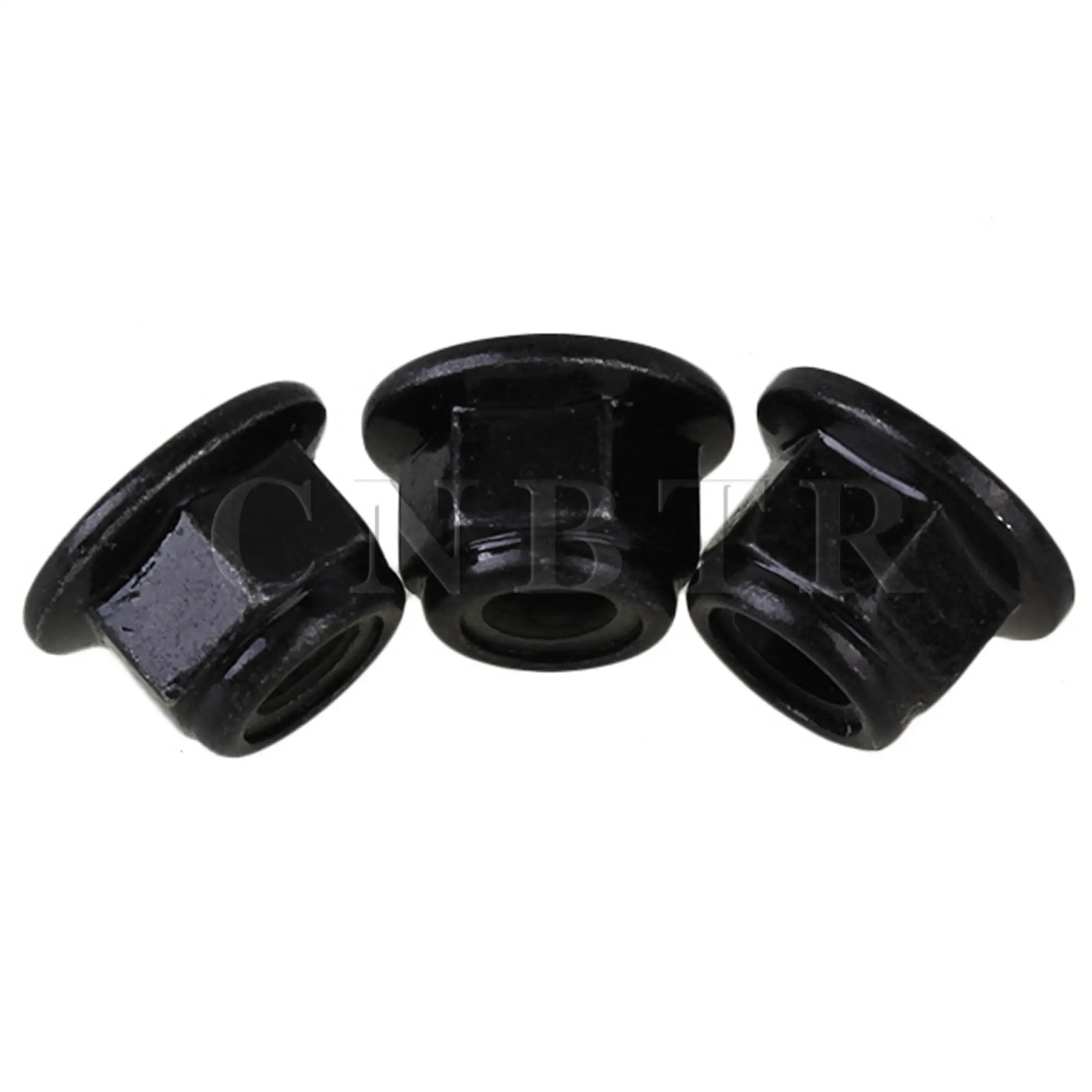 CNBTR 20/40Pieces M6 Zinc Plated Carbon Steel Flange Nylon Insert Locking Nuts