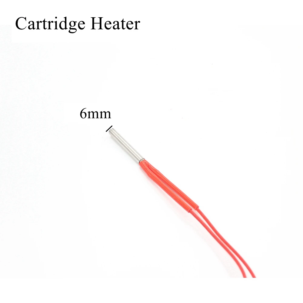 6x30mm 6x40mm 6x50mm 6x60mm 6x70mm 12V 24V 110V 220V 6mm Ceramic Cartridge Heater Tube Heating For 3D Printer 50W 100W 150W 200W