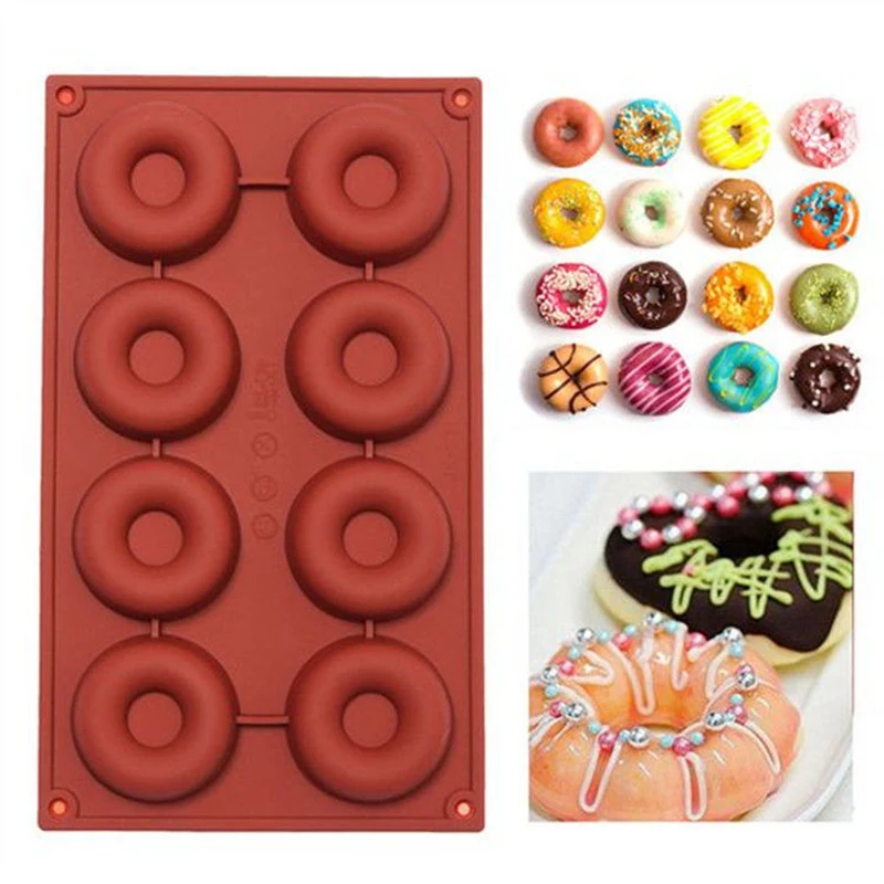 Silicone Donut Maker 3D DIY Baking Pastry Cookie Chocolate Round Molds Muffin Cake Mould Dessert Handmade Kitchen Cooking Tools