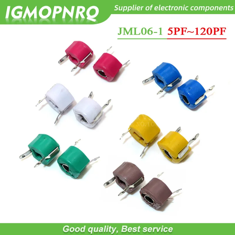 20pcs JML06-1 6mm 5PF 10PF 20PF 30PF 40PF 50PF 60PF 70PF 120PF trimmer Adjustable capacitor 5P 10P 20P 30P 40P 50P 60P 70P 120P