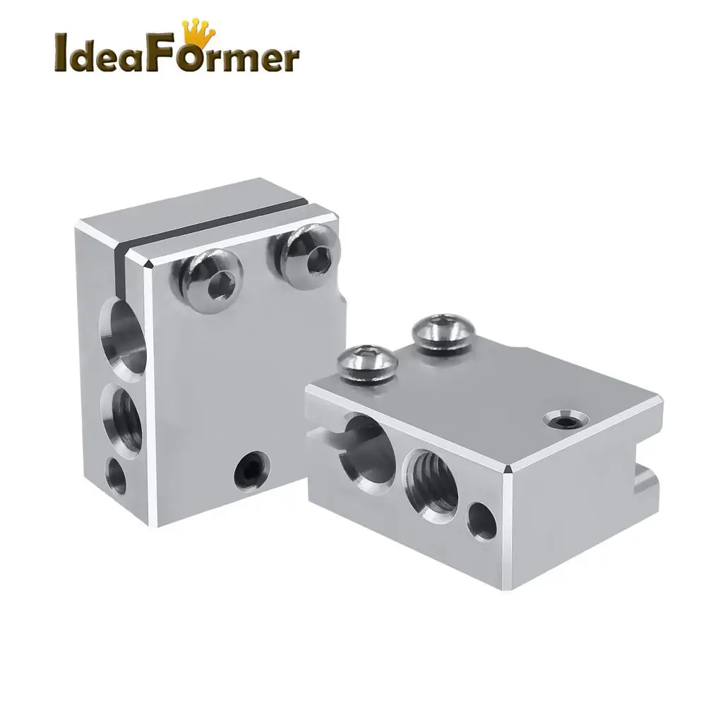 High Temperature PT100 Volcano Plated Auminium Heat Block For E3d Volcano Hotend 3D Printer Parts Heated for DDB Extruder Titan