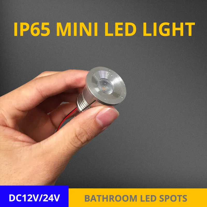 12pcs/lot IP65 Mini LED Spot Light 12V 1W 3W Waterproof Bathroom Sauna Room Recessed LED Downlight Showroom Cabinet Small Lamps