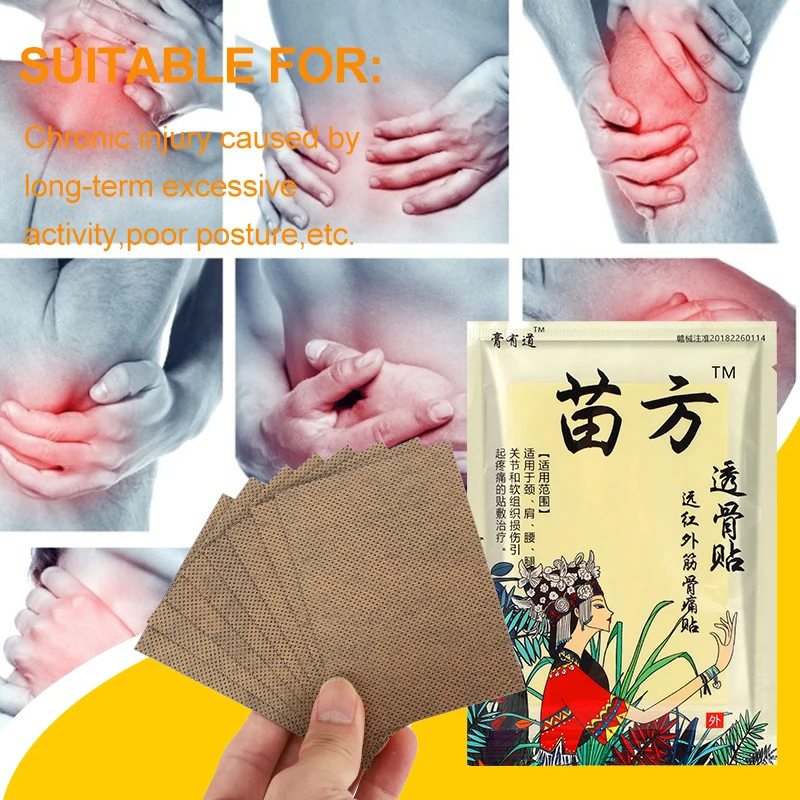 40Pcs Pain Relief Patch Lumbar Joint Muscle Ache Painkiller Plaster Rheumatoid Arthritis Knee Back Sprain Sore Medical Sticker