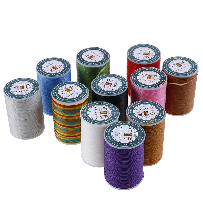 Sewing Thread Polyester Cord Waxed Thread Leather 0.8mm For DIY Tool Hand Stitching Thread Multicolor 90 Meter