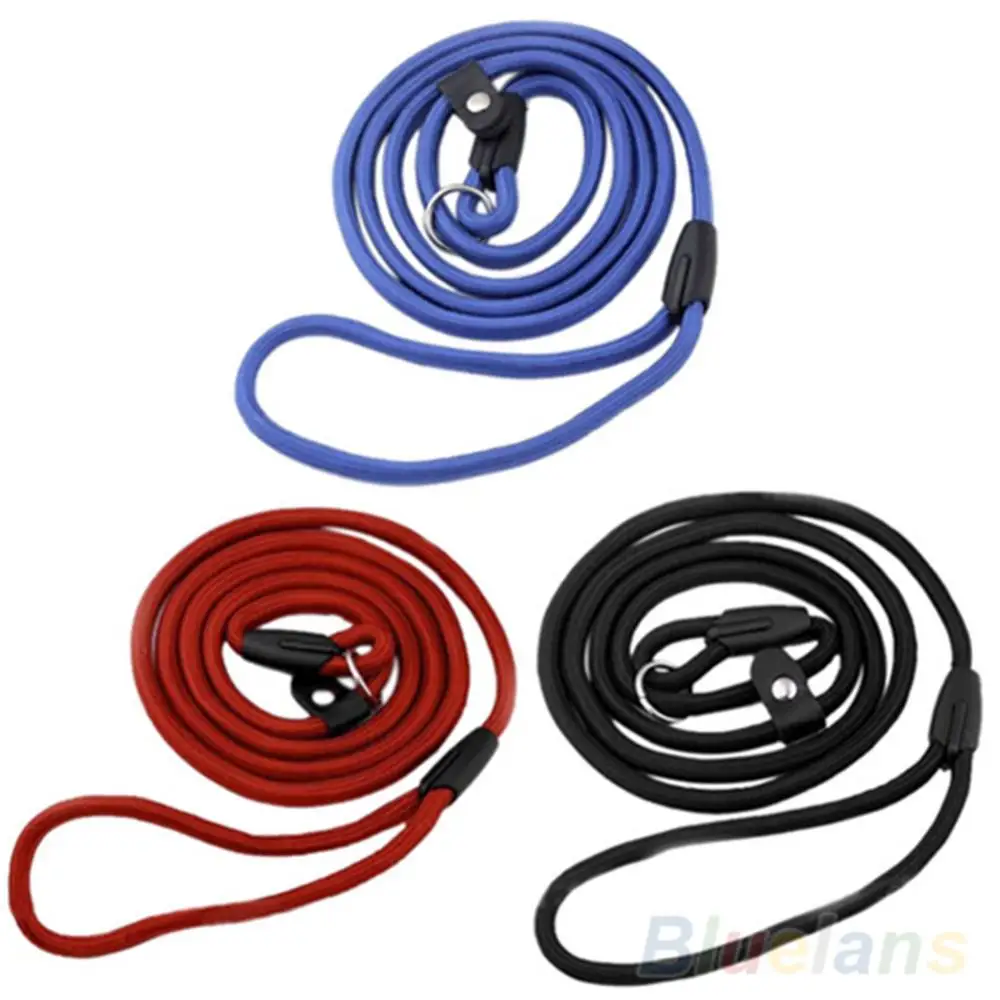 New Pet Dog Nylon Rope Training Leash Slip Lead Strap Adjustable Traction Collar