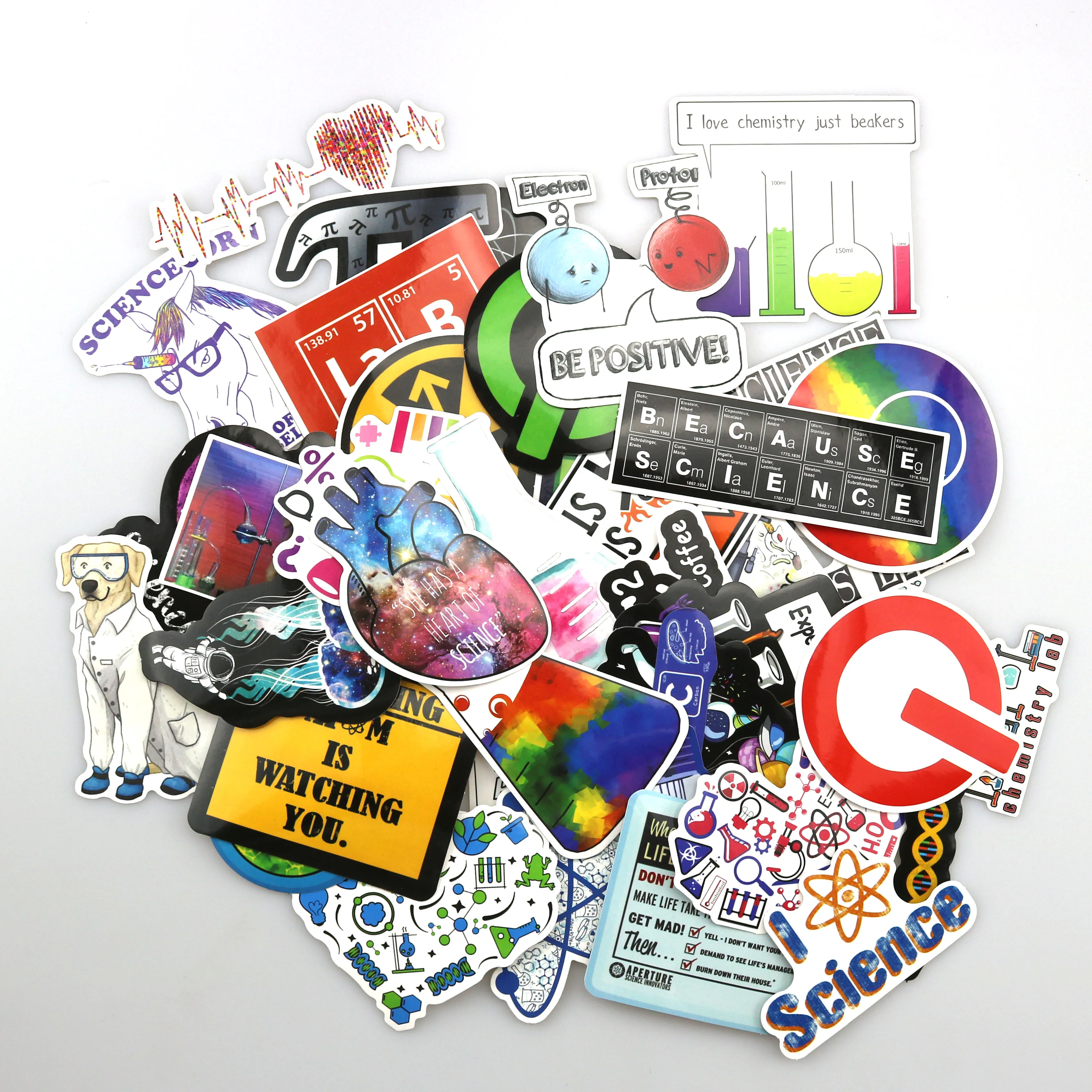 10/30/51PCS Science Chemistry Lab Stickers For Waterproof Decal Laptop Motorcycle Luggage Snowboard Fridge Phone Car Sticker