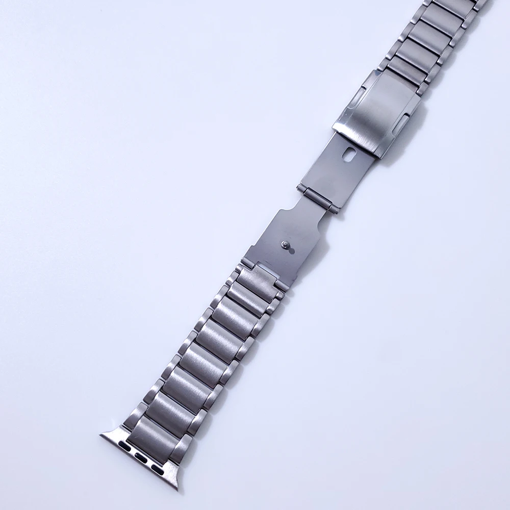 Titanium + Metal Stainless Steel Strap For Apple Watch Band Luxury Series 5 6 SE Link Bracelet For iWatch 44mm 42mm 40 Watchband