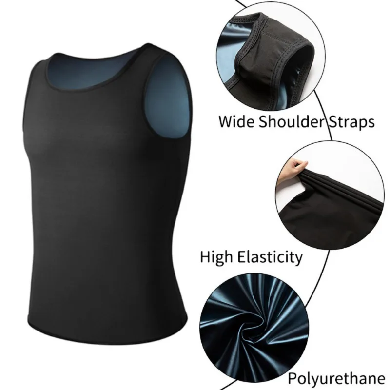 Summer Abdomen Men's Exercise T-shirts Zipper Short-sleeved Vest Fitness Sweats Big Size Cross-border Corset