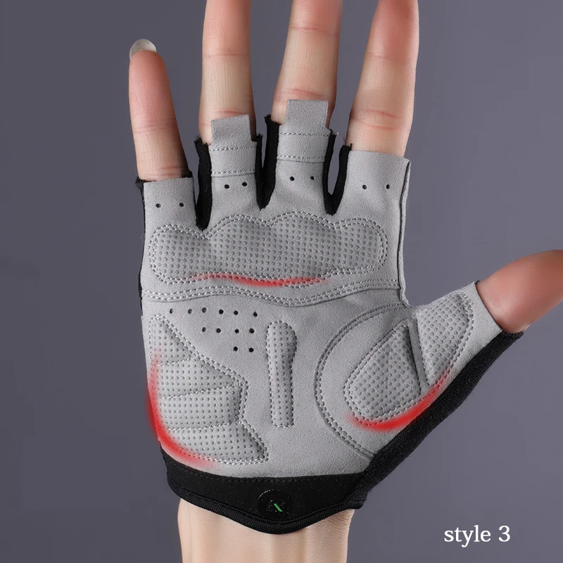 ROCKBROS-guantes de Ciclismo de medio dedo para hombre, manoplas transpirables a prueba de golpes para bicicleta de montaña, al aire libre