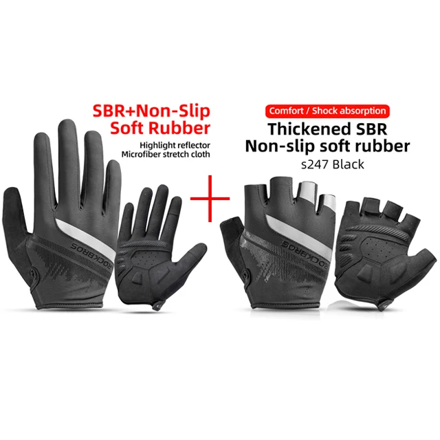 ROCKBROS Fahrradhandschuhe Frühling Herbst Sommer Fahrradhandschuhe Sporthandschuhe Atmungsaktive MTB Mountainbike Handschuhe Motorradhandschuhe
