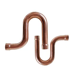 9.52-50.8mm Copper Fitting P Type Return Bend Elbow Double Socket Welding Pipe Connector for Air Conditioning Refrigeration