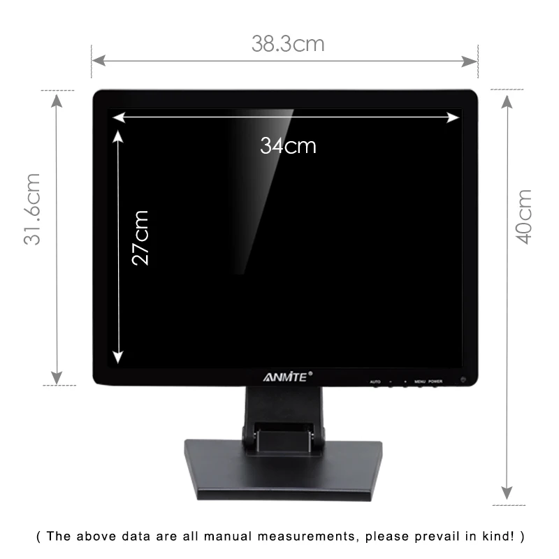 Imagem -05 - Anmite 17 Monitor de Toque Tft Lcd pc Opcional Resistive Tela de Toque Capacitivo Display Led Computador