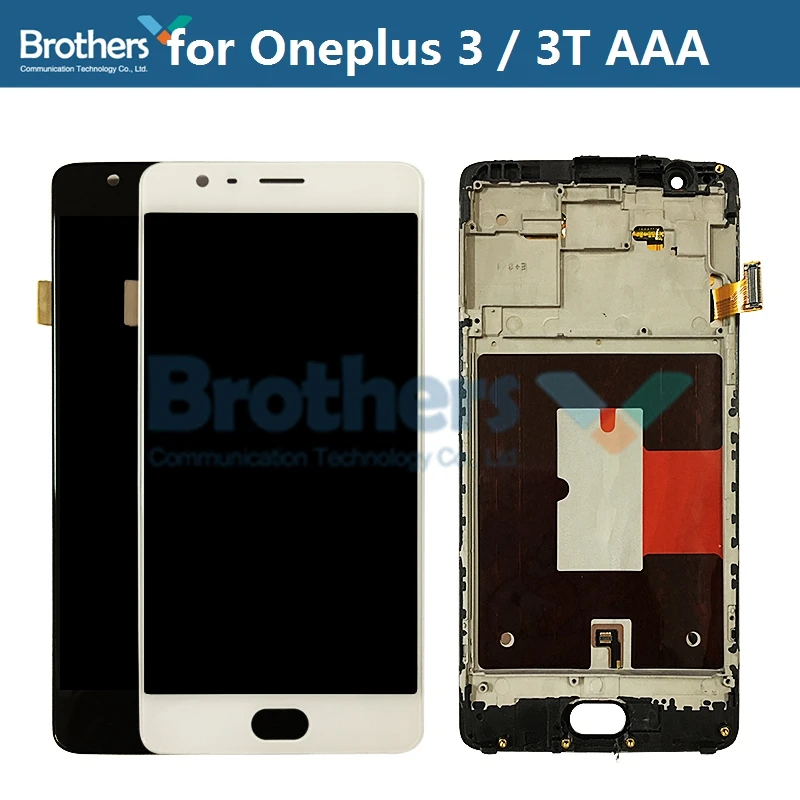 For Oneplus 3 3T A3000 A3010 LCD Screen Display for Oneplus3 Oneplus3T Touch Screen Digitizer With Frame TFT Screen Assembly 1+3