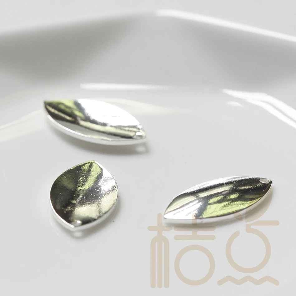 DIY Supply-Premium Plated Solid Brass Finding Curved Oval - 18x9.7mm (4190C)