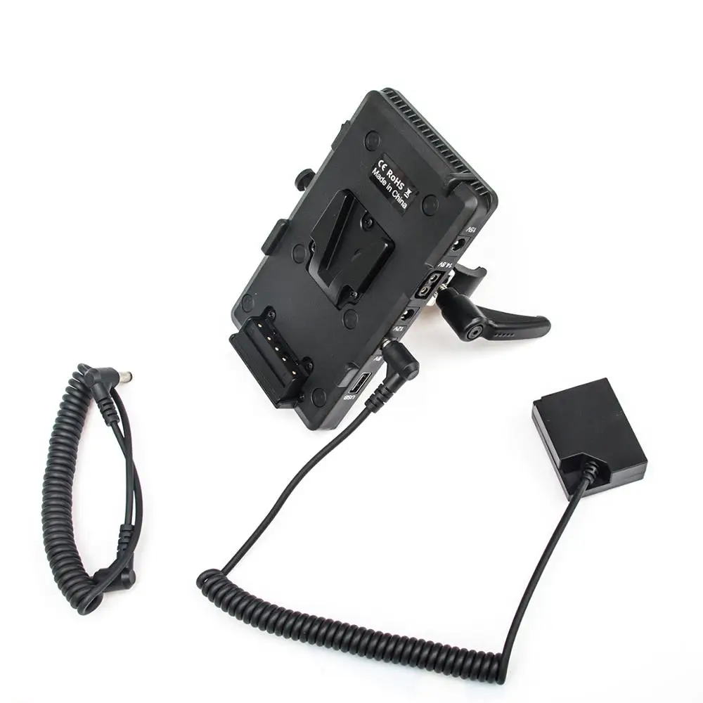 FOTGA V Mount Power Supply Systerm D-tap Battery Plate Adapter DC Coupler with NP-W126 for Broadcast SLR HD camera