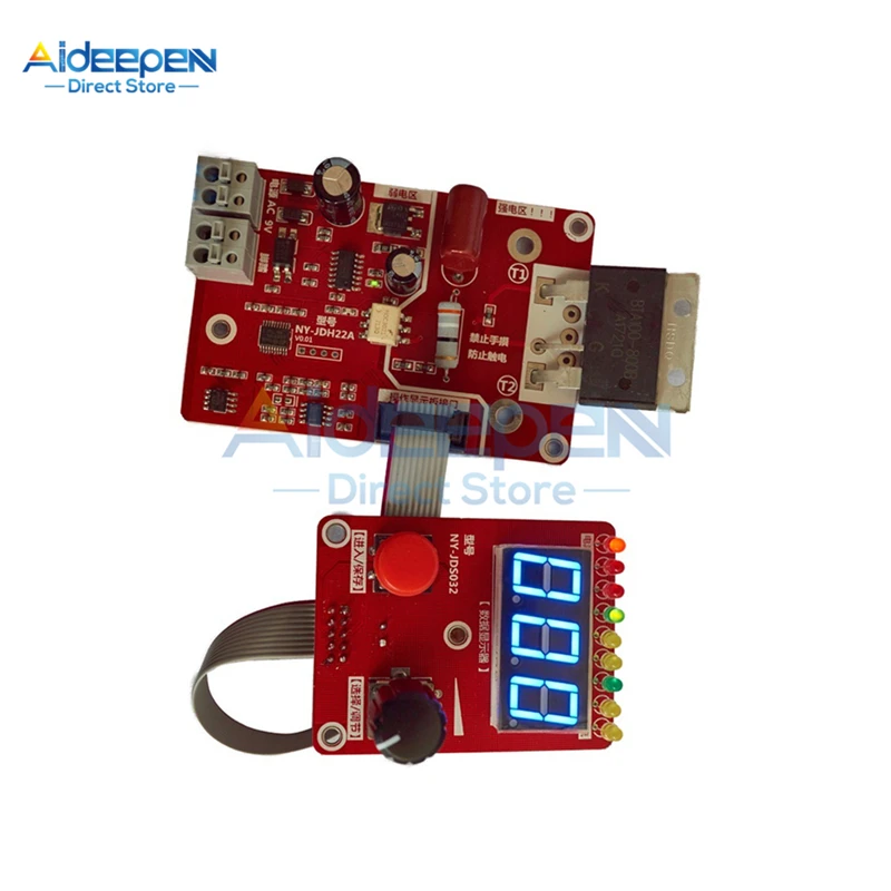 NY-D02 Double Pulse Spot Welding Machine Encoder Time LED Digit Module Control Panel Plate Adjustable Current Controller