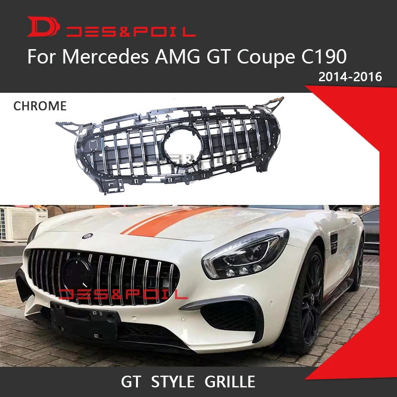 For AMG GT R C190 Panamerica Grill Pre-facelift Mercedes Auto Front Vertical GTR Grill 2014-2016 Coupe 2-Door GT S Edition1