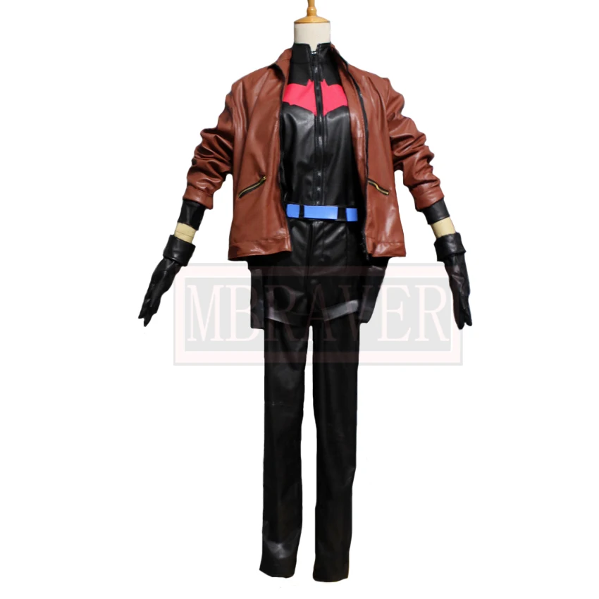 Superhero Jason Todd Red Hood Robin Uniform Cosplay Costume Halloween Party Outfit Custom Made Any Size