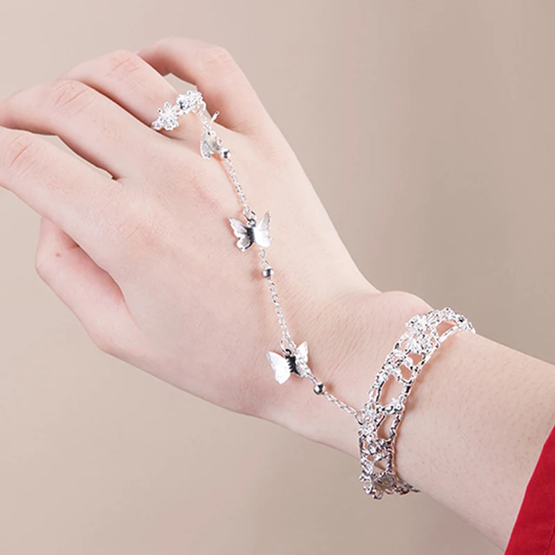 Star Butterfly Slave Bracelet Hand Accessories For Women Fashion Connected Finger Bracelet On Hand Female Ring Boho Jewelry image 4