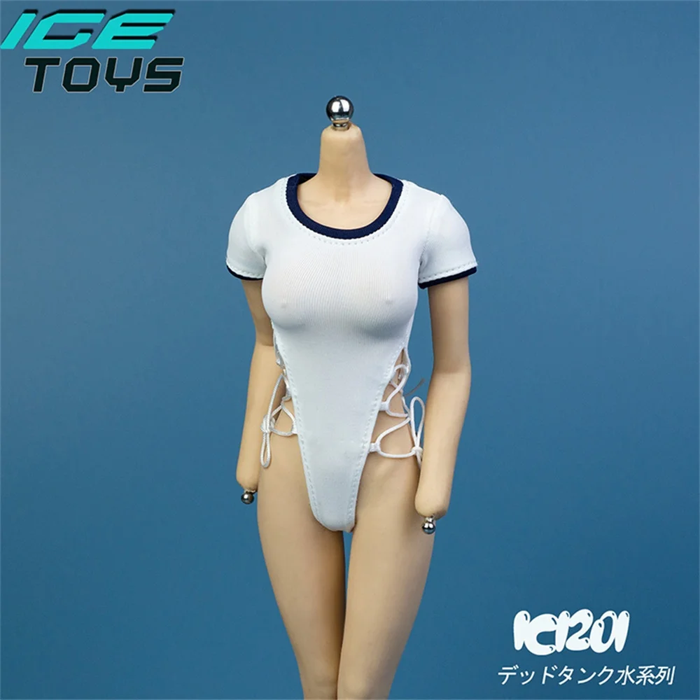 1/6th brinquedos de gelo ic 1201 branco sexy camiseta com virilha curta pant estudante departamento para 12 polegada figuras de ação